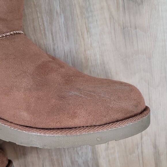 💜SO Brown & Cream Faux Fur Lined Junebug Boots Size 10 - Picture 10 of 15